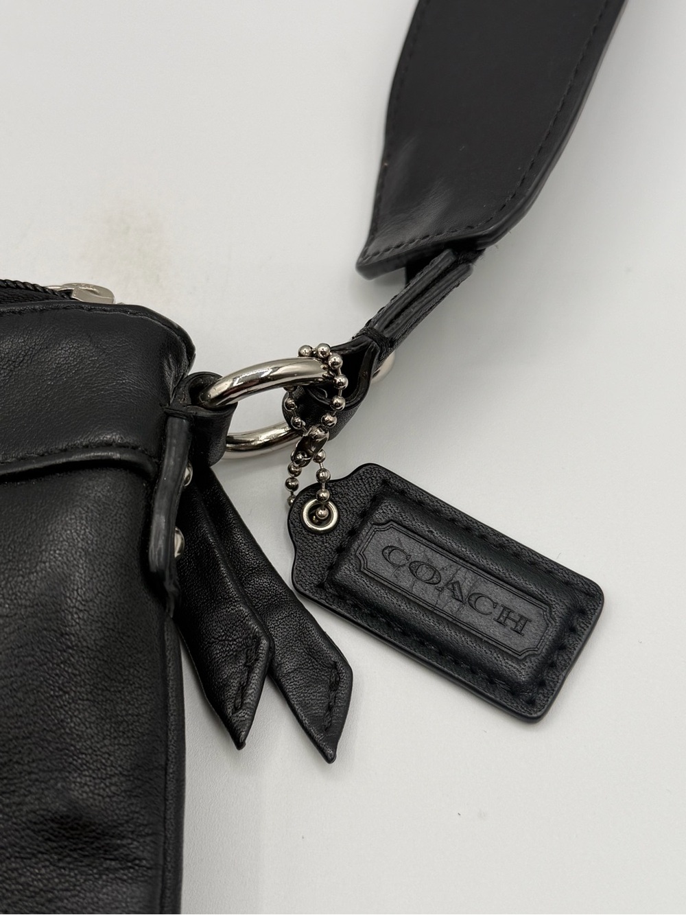 Coach Black Leather Adjustable Zip Closure Crossbody Bag #L0826-42585 - Picture 3 of 15